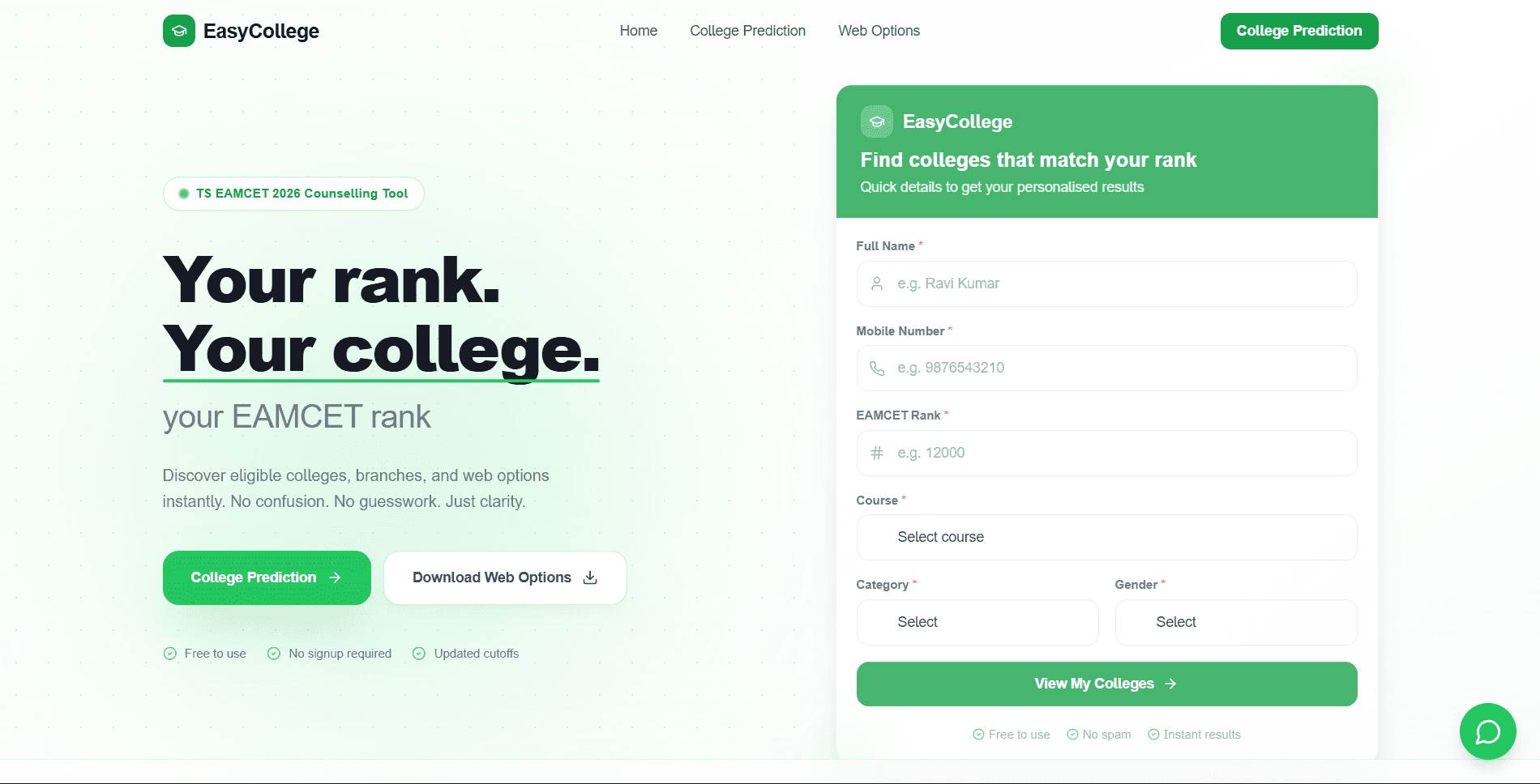 EasyCollege project preview